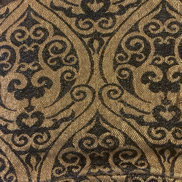 VNTG KORET Elegant Gold and Black metallic small 1960's Patterned Handbag - Picture 2 of 8